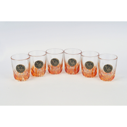 GOLDEN FOX SZKLANKI DO WHISKY AMBER FIRE DEER GOLD - 6 SZT W SKRZYNCE